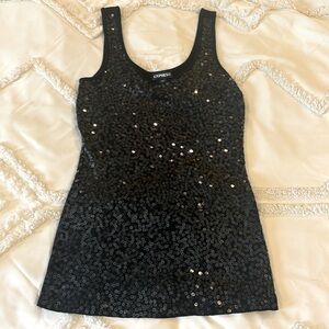 express sequined tank top size smalll